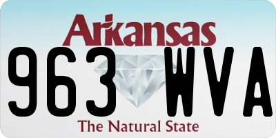 AR license plate 963WVA