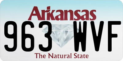 AR license plate 963WVF