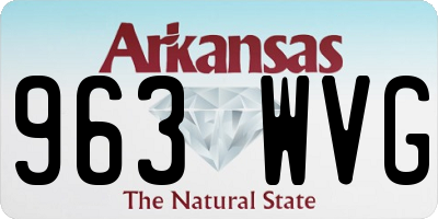 AR license plate 963WVG