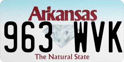 AR license plate 963WVK