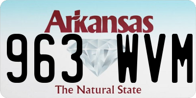AR license plate 963WVM