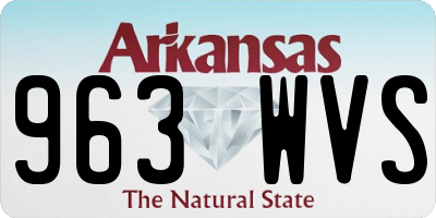 AR license plate 963WVS