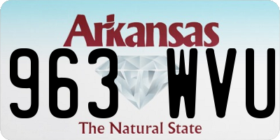 AR license plate 963WVU