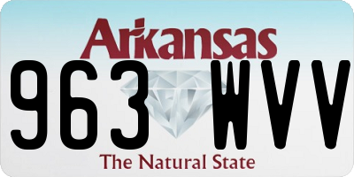 AR license plate 963WVV
