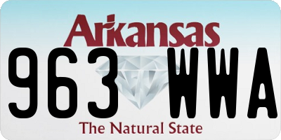 AR license plate 963WWA