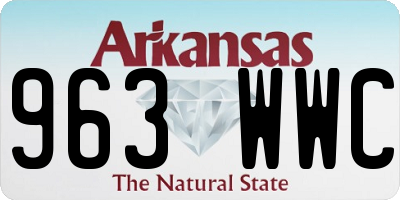 AR license plate 963WWC