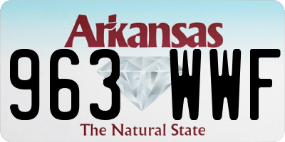 AR license plate 963WWF