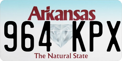 AR license plate 964KPX