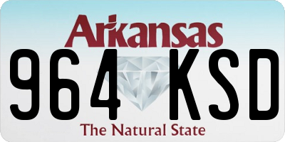 AR license plate 964KSD