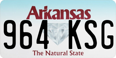 AR license plate 964KSG