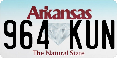 AR license plate 964KUN
