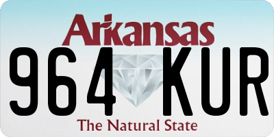 AR license plate 964KUR