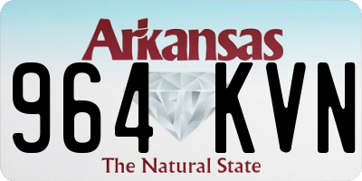 AR license plate 964KVN