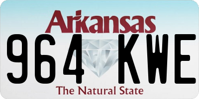 AR license plate 964KWE