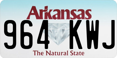 AR license plate 964KWJ