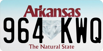 AR license plate 964KWQ
