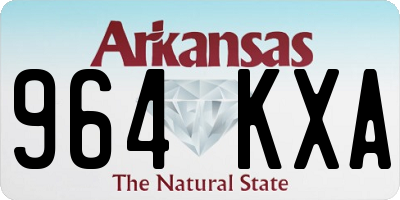 AR license plate 964KXA