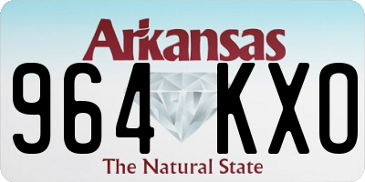 AR license plate 964KXO