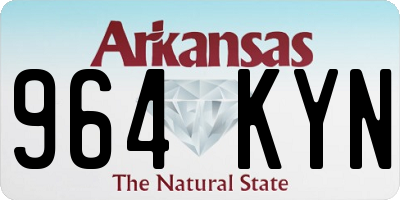 AR license plate 964KYN