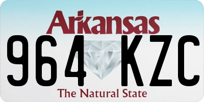 AR license plate 964KZC