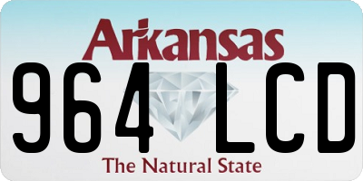 AR license plate 964LCD