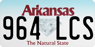 AR license plate 964LCS