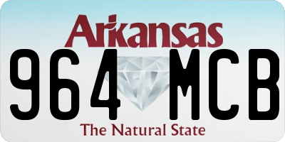 AR license plate 964MCB