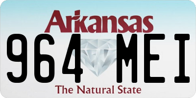 AR license plate 964MEI