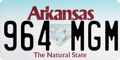 AR license plate 964MGM