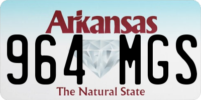 AR license plate 964MGS