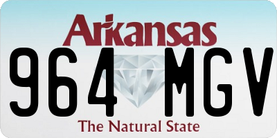 AR license plate 964MGV