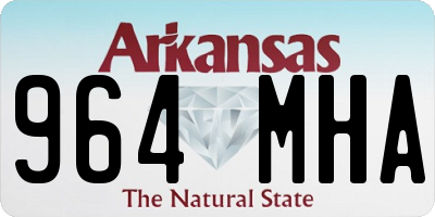 AR license plate 964MHA