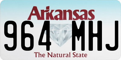 AR license plate 964MHJ