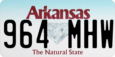 AR license plate 964MHW