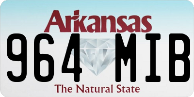 AR license plate 964MIB