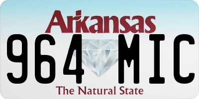 AR license plate 964MIC
