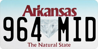 AR license plate 964MID
