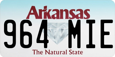 AR license plate 964MIE