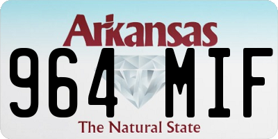 AR license plate 964MIF