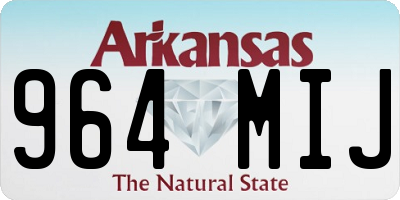 AR license plate 964MIJ