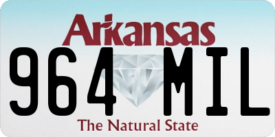 AR license plate 964MIL