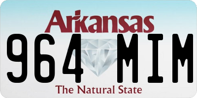AR license plate 964MIM