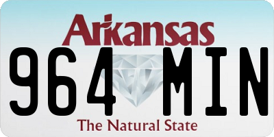 AR license plate 964MIN