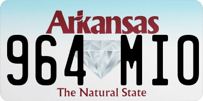 AR license plate 964MIO