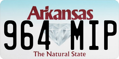 AR license plate 964MIP