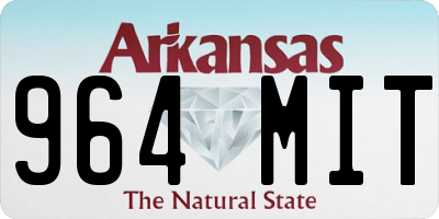 AR license plate 964MIT