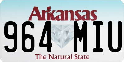AR license plate 964MIU