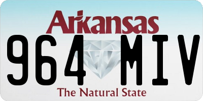 AR license plate 964MIV