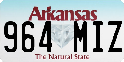 AR license plate 964MIZ