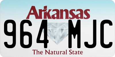 AR license plate 964MJC